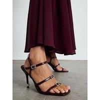 River Island Patent Embellished Strappy Heeled Sandals - Red