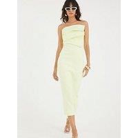 River Island Sculpted Bandeau Tailored Midi Dress