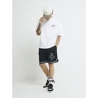 River Island Oversized Fit Montreal Racing T-Shirt - White