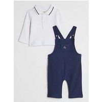 River Island Baby Boys Polo Dungaree Set - Navy