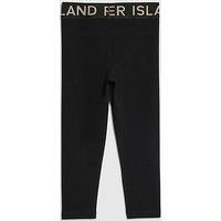 River Island Mini Girls Waistband Leggings - Black