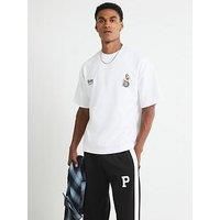 River Island Oversized Fit Pinup Lucky T-Shirt - White