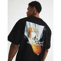 River Island Yacht Club Society T-Shirt - Black