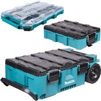 Makita 3 Piece MakTrak Rolling Tool Chest, Medium Box & Medium Organiser Kit