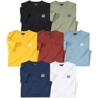 Atlas for Men Men's Cotton T-Shirt (Pack of 7) | Size: Medium