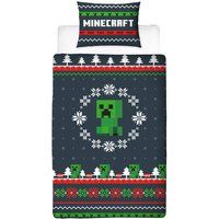 Minecraft Pixel Christmas Reversible Duvet Set