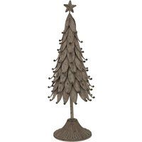 Hill Interiors Metal Tree Christmas Decoration / 36cm x 10cm x 11cm Silver HI528