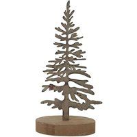 Hill Interiors Rustic Tree Silhouette Christmas Decoration / 22cm x 5cm x 10cm B