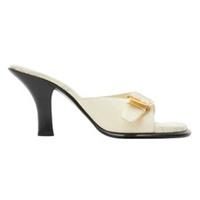 Burberry Womens/Ladies Leather Peep Toe Sandals4 UK Cream  SY2475