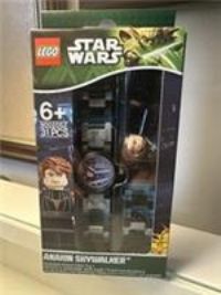 LEGO Star Wars 8020288 Anakin Kids Buildable Watch with Link Bracelet and Minifigure | Grey/Blue | Plastic | 25mm case Diameter | Analogue Quartz | boy Girl | Official