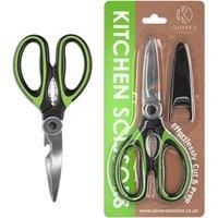 Oliver/'s Kitchen ® Scissors - Super Sharp & Heavy Duty - Multifunctional with Built in Bottle Opener & Safety Cover