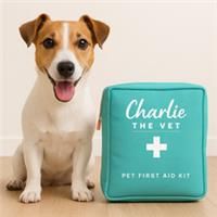 Dog First Aid Kit/Pet First Aid Kit - 20 Essential Premium Items + Vet Video Guides | Bandages, Tick Removers, Saline Pod, Vet Wrap & More | Clips to Lead/Harness for Easy Access