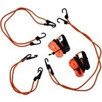 Kargo Kargo 8pce Set - 2x Light Duty Straps & 6x Bungees - K-RB8
