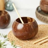 Coconut Cups | Natural Coco Shell Cup Set of 2