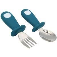 Chomp Toddler Steel Cutlery Set - Blueberry