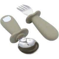 Chomp Toddler Steel Cutlery Set - Sage Green