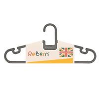 ReBorn - Recycled Coat Hangers (Pack of 5) - Clothing & Wardrobe Storage - Notches to Hang Garments with Thin Straps - Tie/Belt Hanger - Robust Compact Design - Made in Britain