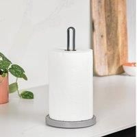 ReBorn - Recycled Kitchen Roll Holder - Kitchen Paper Towel Holder - Finger Hole Handle - Non Slip Base - Elegant and Functional - Made in Britain (Stone)