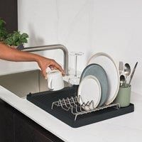 ReBorn Recycled Large Draining Rack, Sage Green & Charcoal