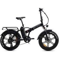 Hygge Vester 2025 Electric Bike for Adults, All-Terrain Folding Bike with 48V 14Ah Battery, 250W Hub Motor Electric Bicycle with 7-Speed Gears, Foldable E-Bike - Onyx Black