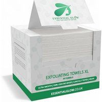 Essential Glow Feel The Purity Of Nature XL Disposable Face Towels, Makeup Remover, Ultra Smooth, 100% Biobased in White | Size: 3 Pack