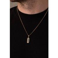 Outrage London Men's 18K Gold Lapis Lazuli Pendant Necklace | Size: 22 inches