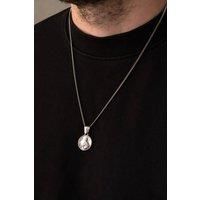 Outrage London Men's Silver St. Jude Pendant Necklace | Size: 18 inches