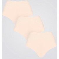 Boux Avenue Bonded 3 Pack High Waist Briefs - Nude