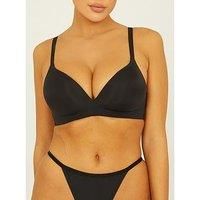 Boux Avenue Non Wired Plunge Bra - 00 Dark - Black