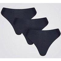 Boux Avenue Bonded 3 Pack Thongs - Black