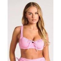 Boux Avenue Amalfi Textured Bikini Top - Pink