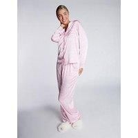 Boux Avenue Luxe Satin Heart Long Sleeve Revere Set - Pink Mix