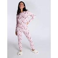 Boux Avenue Soft Touch Santa Top & Leggings Pj Set - Dusky Pink