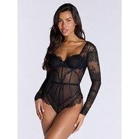 Boux Avenue Tamara Long Sleeve Bodysuit - Black
