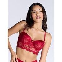 Boux Avenue Passion Longline Bra - Dark Red