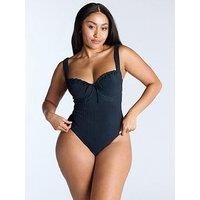 Boux Avenue Amalfi Texture Swimsuit - Navy