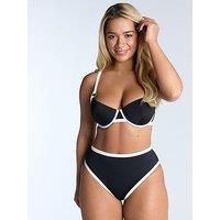 Boux Avenue Mambo High Waist Bikini Brief - Black & White