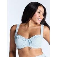 Boux Avenue Amalfi Texture Bikini Top - Powder Blue