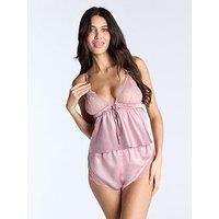 Boux Avenue Seraphina Lace & Satin Cami Set - Dusky Pink