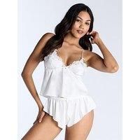 Boux Avenue Giselle Emb & Satin Cami Set - White