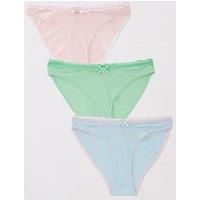 Boux Avenue Elena High Leg Lace 3 Pack Briefs - Multicoloured