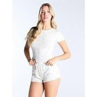 Boux Avenue Rib Stripe Cami & Legging Set - Grey Mix