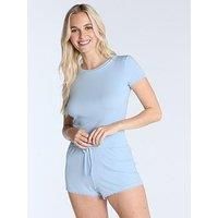 Boux Avenue Modal Tee & Short Set - Blue