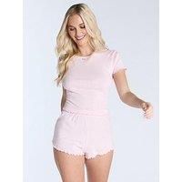 Boux Avenue Pointelle Strawberry Vest Set - Pink Mix