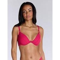 Boux Avenue Ibiza Texture Bikini Top - Hot Pink