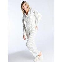 Boux Avenue Seersucker Stripe Revere & Pant Set - Sea Green