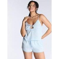 Boux Avenue Crinkle Cami And Short Pyjama Set - Powder