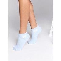 Boux Avenue Boux Avenue Bow Pack Of 2 Cosy Trainer Socks - Blue Mix