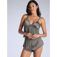 Boux Avenue Ivy Sport Mesh Cami Set - Khaki