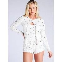 Boux Avenue Mono Heart 3 Piece Set - Cream
